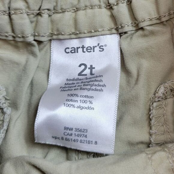 Carter's khaki shorts 2T - Picture 3 of 3